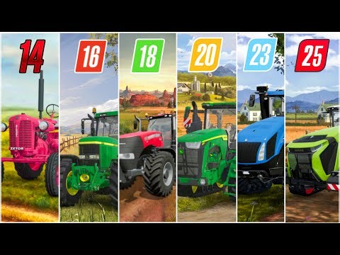 Fs14 vs Fs16 vs Fs18 vs fs20 vs fs23 vs fs25 Tractor Comparison Gameplay | Timelapse |