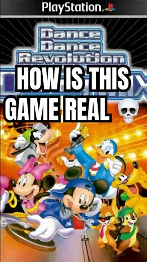 THIS DISNEY GAME IS RIDICULOUS 💀 (DDR DISNEY) #gaming #gamingshorts #disney #retrogaming #ddr #ps2