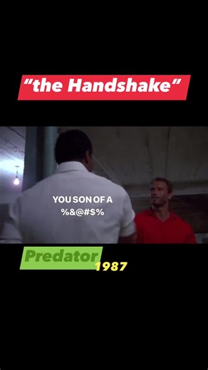 Epic handshake. #carlweathers #arnoldschwarzenneger #predatormovie #80s #1987 #tiktok