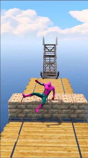 GTA 5 Epic Water Ragdolls Spiderman Jump/Fails Ep 145 #shorts