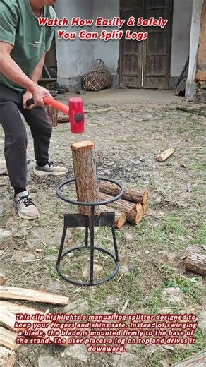 Watch How Easily & Safely You Can Split Logs