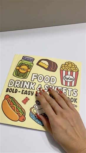 Food Bold-Easy Coloring Book | Coco Wyo #shorts #coloring #cocowyo #cozy #trending