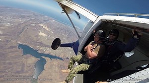 15K views · 331 reactions | You feel the skies calling you. You know others have done it. So, why not you? Man has been free falling through the sky and landing safely since 1797. Vice Chief of Naval Operations Adm. William Moran seized the opportunity to jump out of a plane with the U.S. Navy Parachute Team "The Leap Frogs" the other day. Live vicariously through this man. Watch: | U.S. Navy Parachute Team "The Leap Frogs" | Facebook