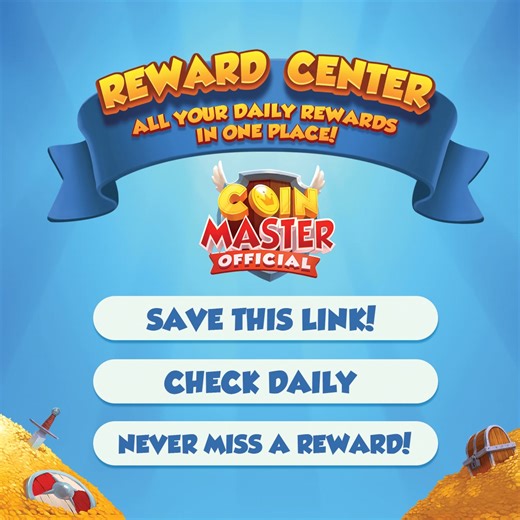 1.9M views · 7.4K reactions | 퐀퐋퐋 퐲퐨퐮퐫 퐃퐀퐈퐋퐘 퐑퐄퐖퐀퐑퐃퐒 퐢퐧 퐎퐍퐄 퐏퐋퐀퐂퐄! ⚡️  Check out our 퐑퐄퐖퐀퐑퐃 퐂퐄퐍퐓퐄퐑 퐄퐕퐄퐑퐘 퐃퐀퐘 to collect DAILY REWARDS! 퐃퐎퐍'퐓 퐌퐈퐒퐒 퐎퐔퐓! 拾 --> https://coin-master.co/m/Reward-Center | Coin Master | Facebook