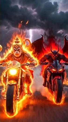 Hanuman vs Satan Super Bike Race | Epic Battle to Save a Child | Part 1-3