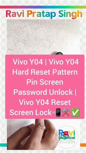 Vivo Y04 | Vivo Y04 Hard Reset Pattern Pin Screen Password Unlock | Vivo Y04 Reset Screen Lock📲⚒️✅