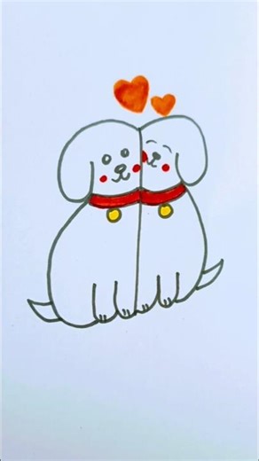 how to draw cute dogs drawing 😍 #dog #cute #drawing #howtodraw #artclass #art