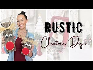 4 RUSTIC Christmas diy's | Rustic Christmas diy's using wood | Christmas in July