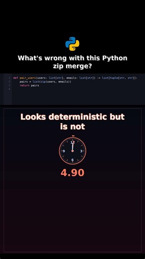 Whats wrong with this Python zip merge? #pythonincident