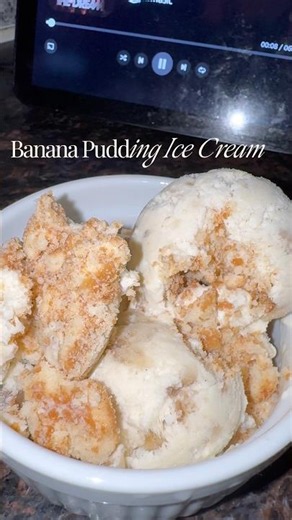 BANANA PUDDING ICE CREAM 🍨🤤✨#foodie #recipe #icecream #easyrecipes #cookingwithlove