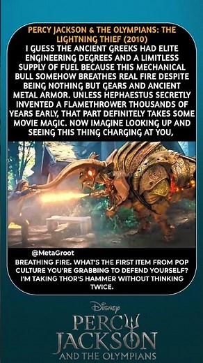 Percy Jackson & The Olympians: The Lightning Thief (2010) The Fire-Breathing Bull Makes No Sense