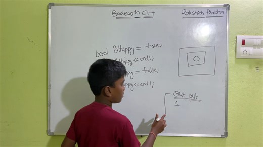 Rakshith Prabha on Instagram: "Boolean datatype in C++ programming. The full video is available on the YouTube channel (Rakshith Prabha). #boolean #datatypes #cplusplus #programming"