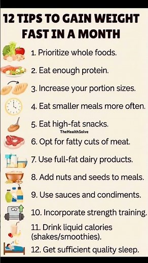 12 Science-Backed Tips to Gain Weight Fast & Build Muscle! 🍽️💪 #weightgain