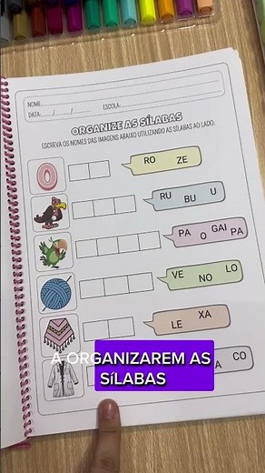 Apostila Organize Sílabas — 32 Páginas para Alfabetização