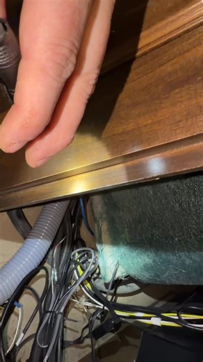 The second part in tracing down, a heated floor issue in a 2016 Phaeton • 110-volt heated floor system • Rear heated floors: thermostat/thermistor and power both originate in the rear electrical cabinet • Front heated floors: power was fed forward using what’s essentially a heavy-gauge extension-style cord that ran to a mid-coach connection under the shower That under-shower plug being unplugged would kill the front floors entirely, and the GFCI lug being burned explains the intermittent “it res