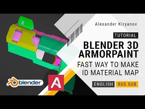 Blender 3d. ArmorPaint. Fast way to make ID material map.