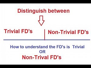 2 Distinguish Trivial & non Trivial Functional dependency | DBMS