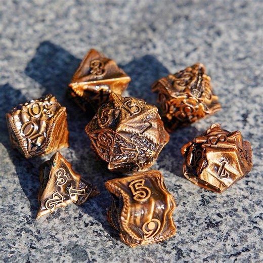 Buy Embossed Metal Dice Set, Solid Relief DND RPG Dice Online in India - Etsy