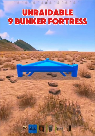 Unraidable Bunker Fortress in Rust Gameplay