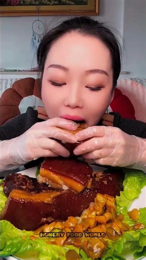 Testy Pork Eating 😋🤤 #mukbang #koreanfood #food #porkchilly #eating