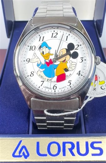 Vintage Lorus Mickey & Donald Quartz Watch – Silver Tone – Original Box Tags – New Battery - Etsy