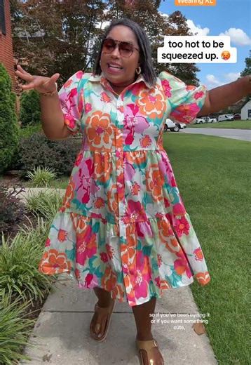 Flowy Summer Dress Size 14/16 – Flattering, No-Cling XL Fit