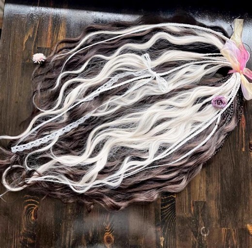 Wavy Dreadlock Extensions – Synthetic Boho Dreads – Fairy Festival Hair – Double Ended Dreadlocks Set - Etsy