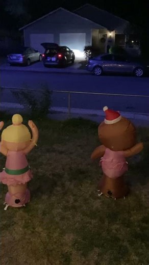 Putting up the Christmas inflatables!