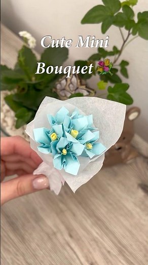 DIY Cute Mini Paper Bouquet 💐✨ #shorts