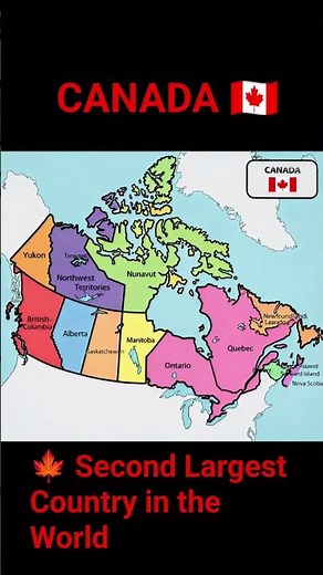 Political Map of Canada with Highlighted Boundaries#Canada #CanadaMap #PoliticalMap #Geography