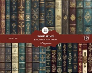 Antique Ornament Book Spines Set, for - Digital Book Cover, Printable Book Cover, Antique Book Journal, Scrapbook, for Book Cover Journal - Etsy
