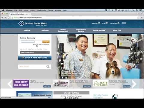 Central Pacific Bank Online Banking Login Instructions