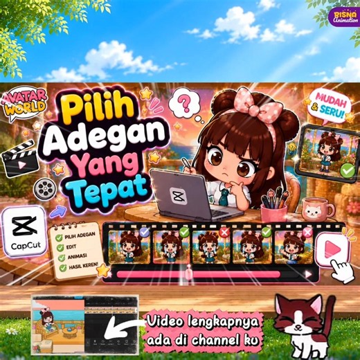 Pilih Adegan Sesuai Naskah 📖 Cara Membuat Animasi ✨ Tutorial membuat animasi Avatarworld