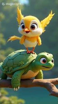 The Clever Turtle and the Brave Bird 🐢🐦 | Heartwarming Friendship Story for Kids