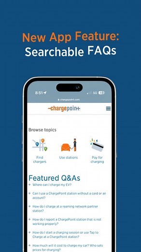 1.2K views · 11 reactions | ⚡️ You can now access FAQs directly in your ChargePoint app. Have questions about connectors, charging or pricing? We’ve got answers. | ChargePoint | Facebook