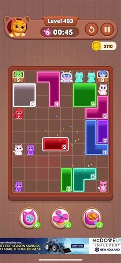 Catdom: Color Hole – Level 493 Walkthrough 🐱🟦✨