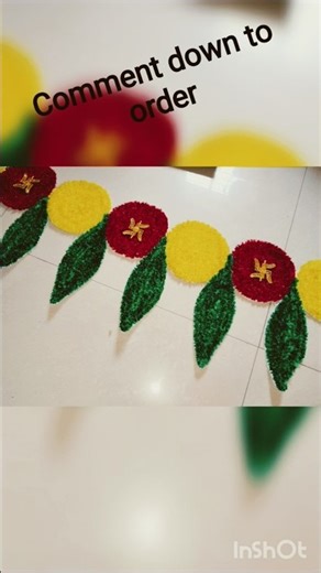 woolen toran #diy #woolencraft #shortsfeed #craft #viral #art #handmade #reels #rangoli #decoration