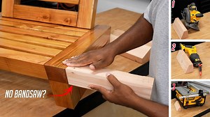 3 Ways to make this miter cut without a bandsaw (woodworking tip)