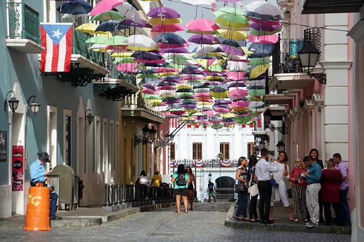 Calle de la Fortaleza (Fortaleza Street) in San Juan, Puerto Rico