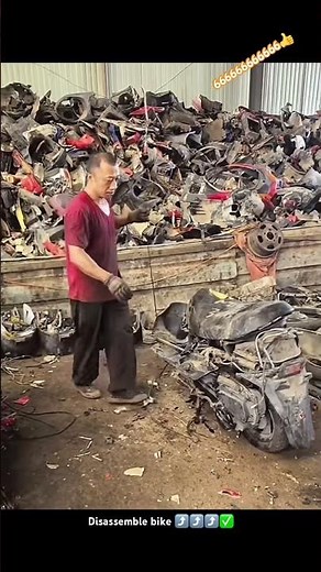 Disassemble bike scrapper process