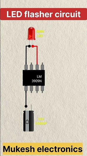 Sirf LED aur Resistor se Flasher Circuit 😲 | Electronics Trick #shorts