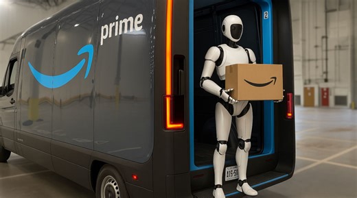 Amazon to deploy humanoid robots to ferry packages to YOUR front door – having got there in a driverless d...