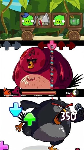FNF Angry Birds Gameplay Animation - Friday Night Funkin #shortsviral #angrybirds #fnf