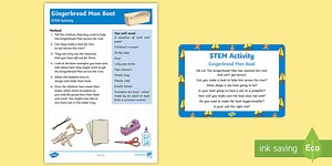The Gingerbread Man Boat STEM Activity and Prompt Card Pack