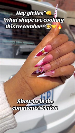Long Red Stiletto Nails: What Shape Are We Cooking for December? 🧑‍🍳🔥