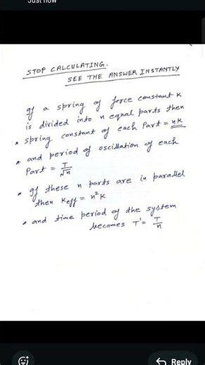 SHM#conceptclasses #iit #neet #exam #explorephysics #spring constant # Physicsshort# physics