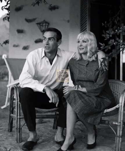 "Sir Sean Connery and his first wife Diane Cilento were photographed in Marbella, Spain, shortly after their secret wedding in Gibraltar in December 1962, celebrating their joyful union." #fblifestyle | History Through Time