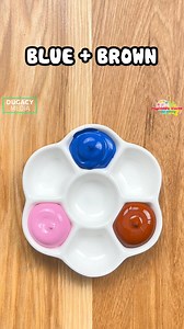 2.7K views · 13 reactions | FLOWER PALATE MIXING COLORS - Blue mix Brown and PINK !! #colormixing #satisfying | Nightlife World | Facebook