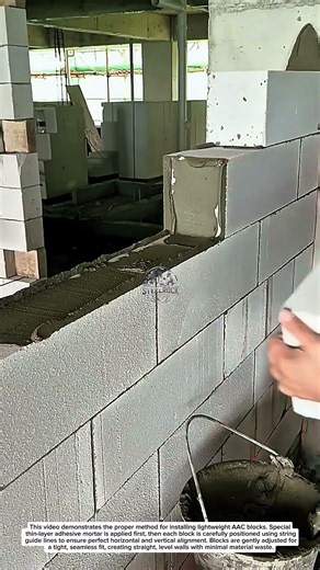 Fast AAC Block Wall Installation | Precision Masonry Technique