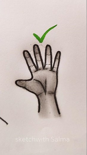 How to draw Open Hand easy tutorial #drawing #art #shorts #howtodraw #tutorial #hand